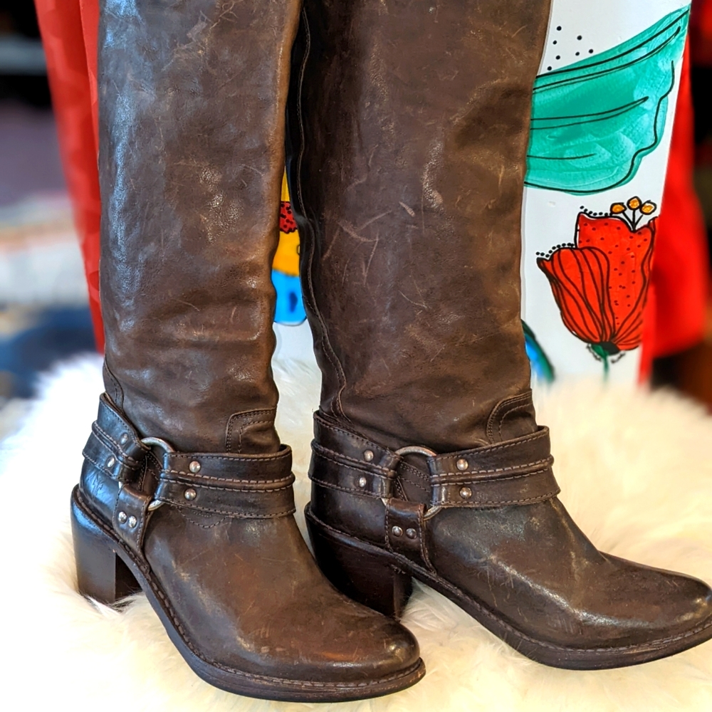 Frye Leather Knee High Boots